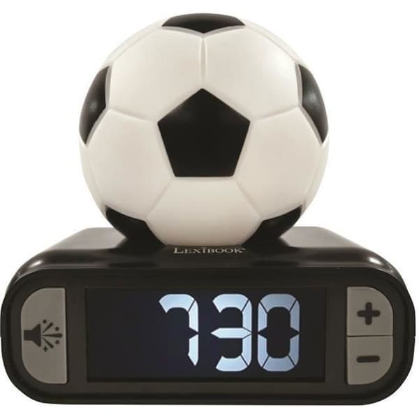Digital väckarklocka med nattlampa för fotboll och ljudeffekter