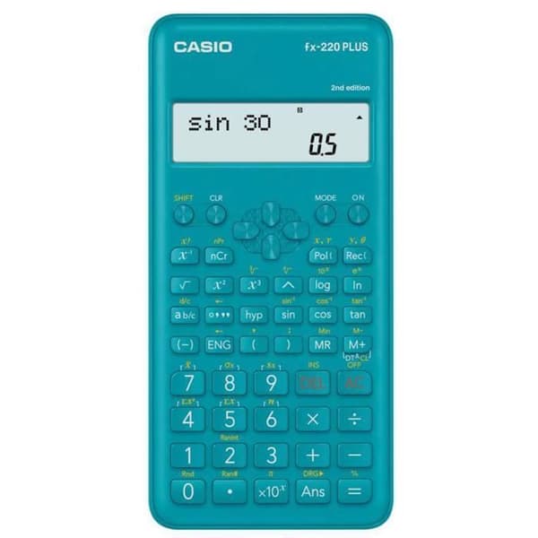 Kalkylator - Casio - Fx-220 Plus-2 - 10 siffror - Visning 2 rader - Blå Blå