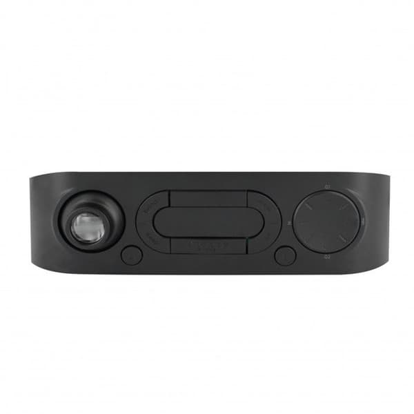 METRONIC FM klockradio - Dubbelt larm - Projektion - Monokrom LED - Svart