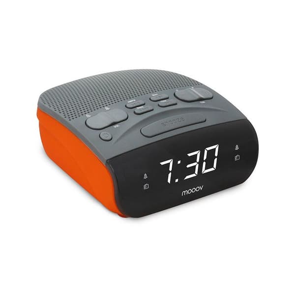 METRONIC Duo Colors Dual Alarm Clock Radio - Orange - Sleep and Snooze-funktion