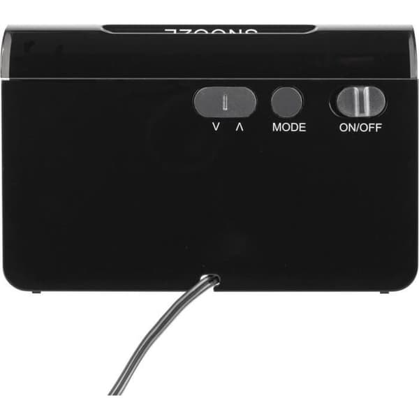 Radioväckarklocka - TFA DOSTMANN - Icon 60.2543.05 - Svart - Alarm - Radiostyrd - Kompakta mått
