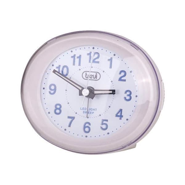 trevi SL 3052 Oval kvarts skrivbordsväckarklocka vit