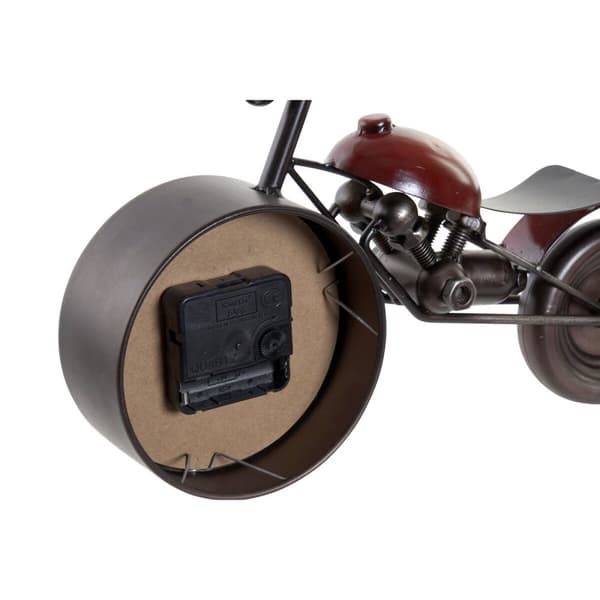 Pöytäkello Home ESPRIT Rød Metall Krystall Tre MDF Moped Vintage 32,5 x 10 x 18 cm