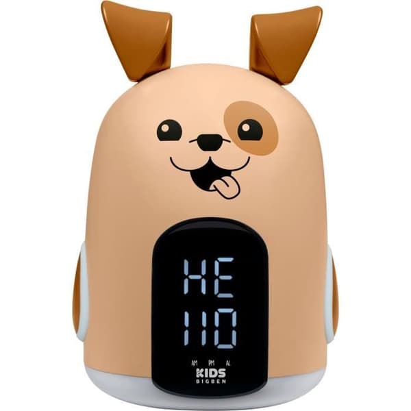 Väckarklocka & Nattlampa Max hunden - BIGBEN - 3 melodier - Justerbar ljusstyrka - Tidsvisning