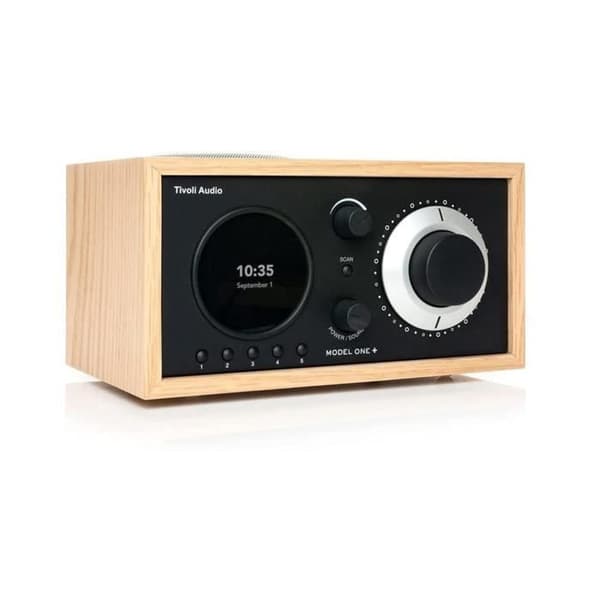 Tivoli Audio Model One + FM/DAB+ bordsradio med Bluetooth och fjärrkontroll - Ek/Svart