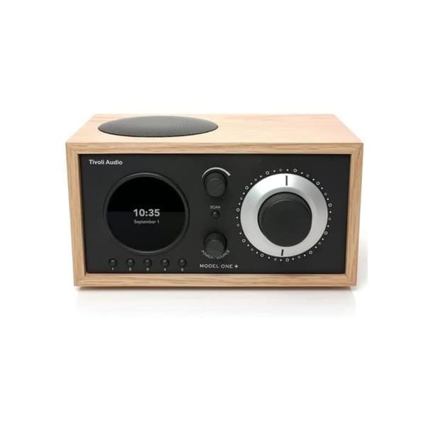 Tivoli Audio Model One + FM/DAB+ bordsradio med Bluetooth och fjärrkontroll - Ek/Svart