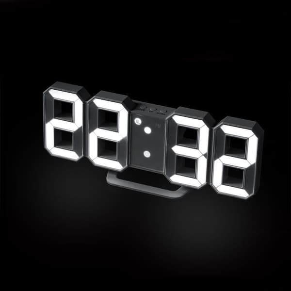 LED digital väckarklocka - Balvi - Stora siffror - Ljust skärm - 3 nivåer av ljusstyrka - Programmerbar snooze