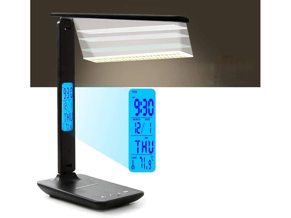 LED-lampa / Bordslampa med Trådlös QI Laddare - Skrivbordslampa