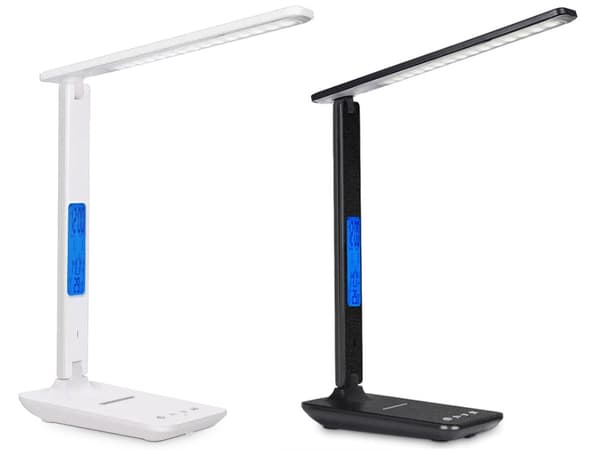 LED-lampa / Bordslampa med Trådlös QI Laddare - Skrivbordslampa