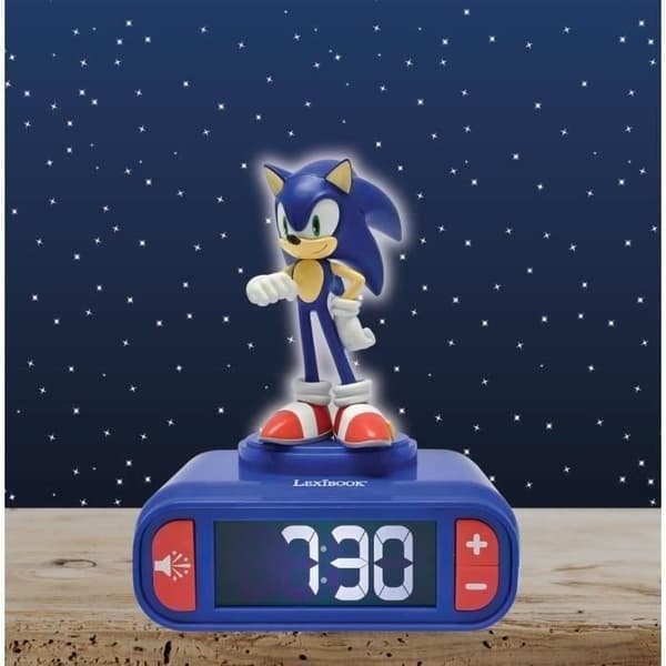 Digital väckarklocka med Sonic nattljus och ljudeffekter