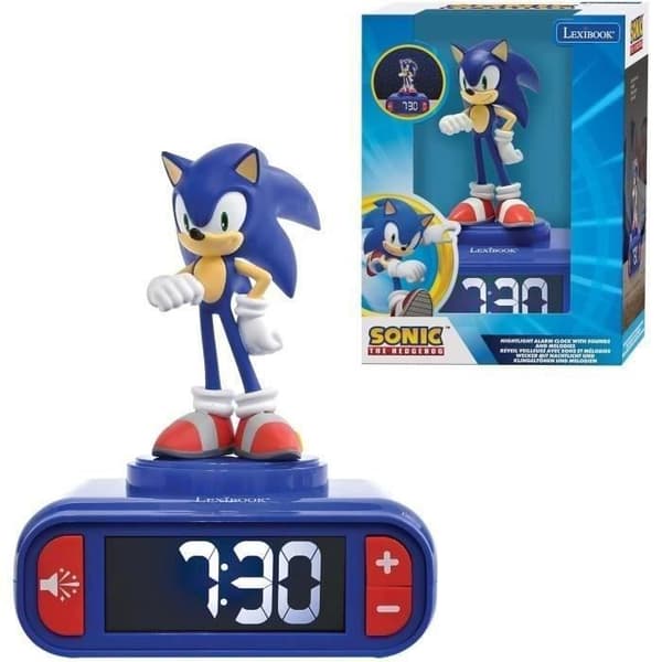 Digital väckarklocka med Sonic nattljus och ljudeffekter