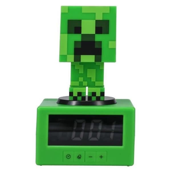 Minecraft Creeper Alarm Clock - PALADONE - Snooze och upplyst nattljus - Grön