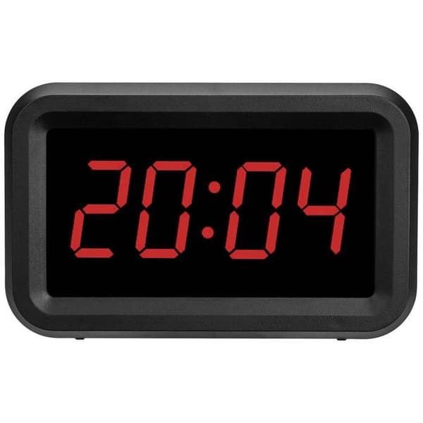 TFA Dostmann 60.2038.01 Quartz Väckarklocka Svart väckningstider 1 stor skärm