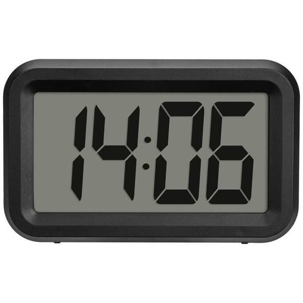 TFA Dostmann 60.2038.01 Quartz Väckarklocka Svart väckningstider 1 stor skärm