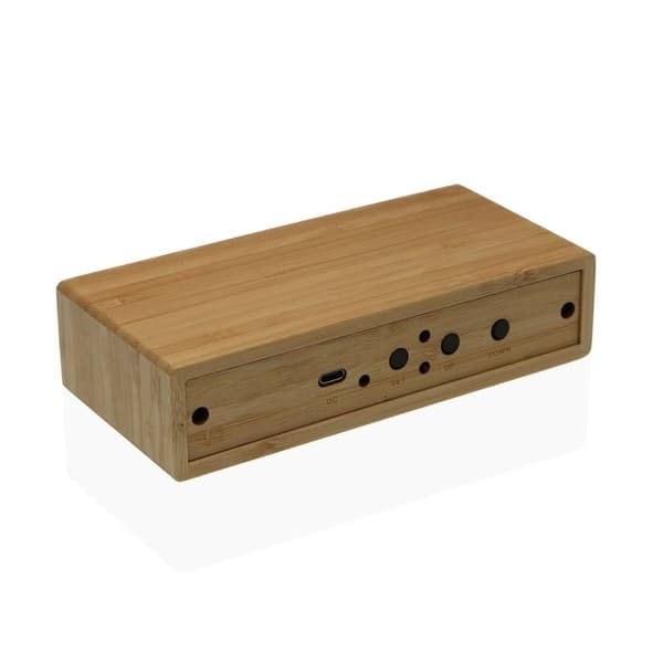 Vækkeur Versa Bambus Minimalistisk 7,3 x 3,5 x 16 cm