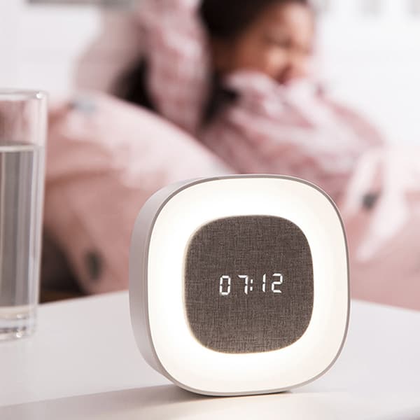 Forverer LED Väckarklocka med nattbelysning - Vit