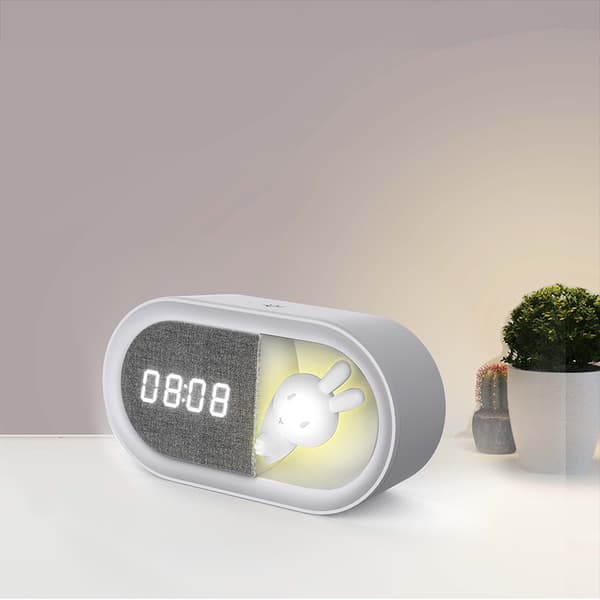 Forverer LED-vækkeur med natlys - Bunny/White
