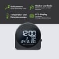 Miniatyrbild 3 av 3: Reseveklocka - MUSE - M-09 C Svart - LCD-display - Bakgrundsbelyst - Enstaka alarm - Upprepning - Snooze