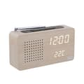Miniatyrbild 1 av 6: T’nB – Digital väckarklockaradio med LED, 1 programmerbart larm, justerbar belysning, FM-radiostationer – Träfinish
