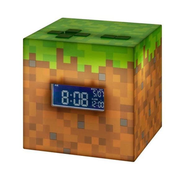 Minecraft PALADONE Väckarklocka - Gräsblock - Sunrise Music - Stämningsljus