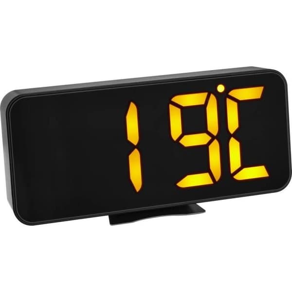 TFA Dostmann 60.2027.01 quartz väckarklocka svart