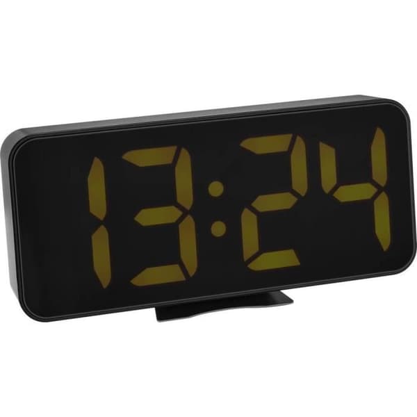 TFA Dostmann 60.2027.01 quartz väckarklocka svart