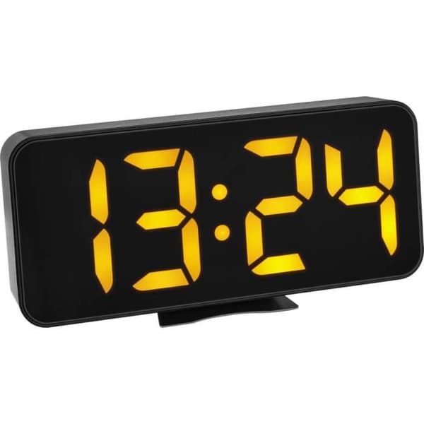 TFA Dostmann 60.2027.01 quartz väckarklocka svart