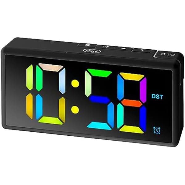 Digital väckarklocka - TREVI - EC 886 - Stor flerfärgad skärm - Spegelfinish