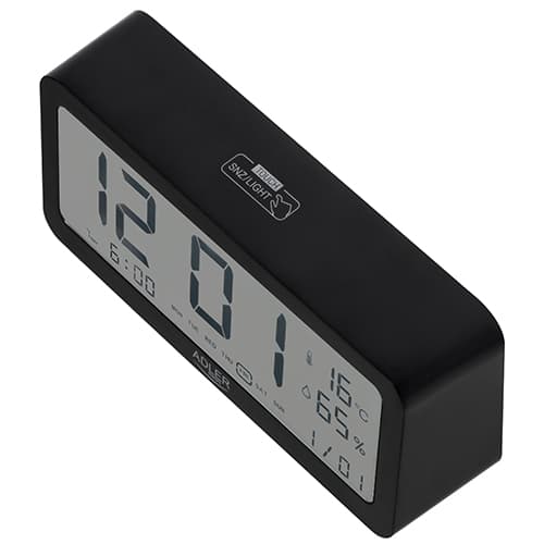AD 1195 sort Batteridrevet vækkeur - Sort