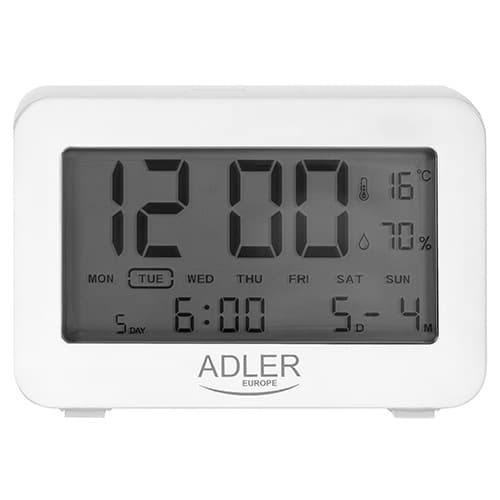 AD 1196 hvid Batteridrevet vækkeur