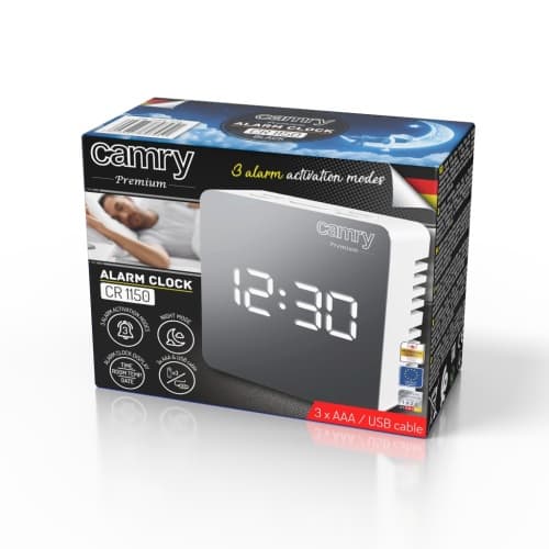 CR 1150 hvidt LED vækkeur