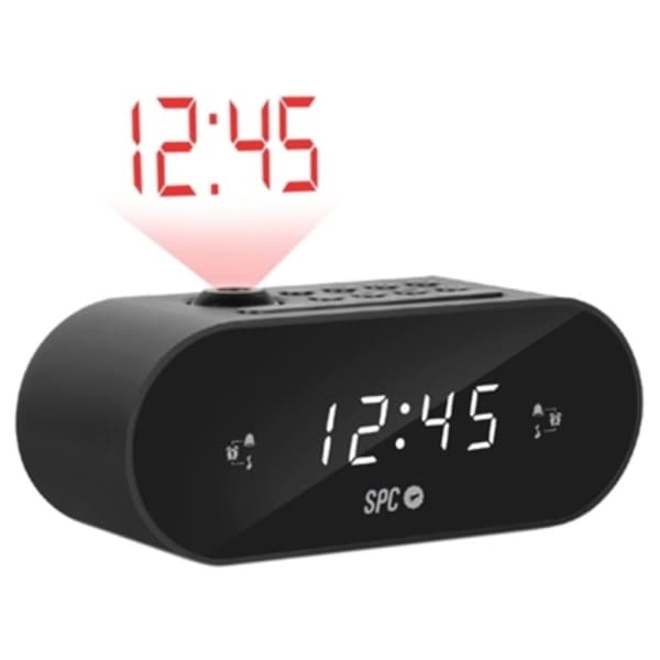 Radio-herätyskello LCD-projektorilla SPC 1 Musta (1 osaa)