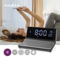 Miniatyrbild 2 av 9: Nedis WCACQ20BK Väckarklocka med trådlös laddare Qi Black