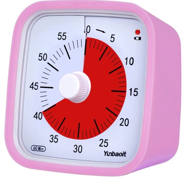 Visuell Time Timer 60 min - Perfekta Tidsverktyget för Barn -Rosa