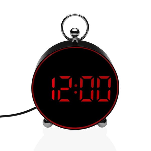 Alarmklokke Versa Svart Rød