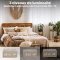 Miniatyrbild 5 av 6: T'nB - Digital väckarklocka, trådlös smartphone-induktionsladdare, justerbar belysning, 3 programmerbara larm - träfinish