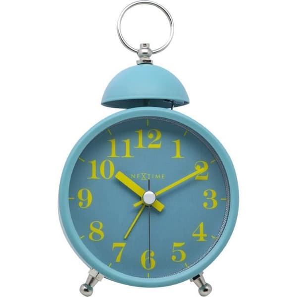 Bordur - NeXtime - Enkelt klocka - Ø 16 cm - Metall - Turkos - Högljudd alarm