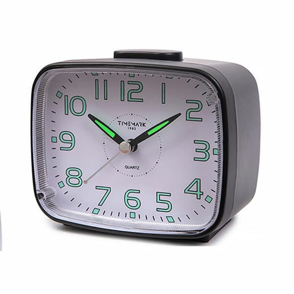 Analog Väckarklocka Timemark 12 x 9,5 x 6,5 cm Svart Klassiskt