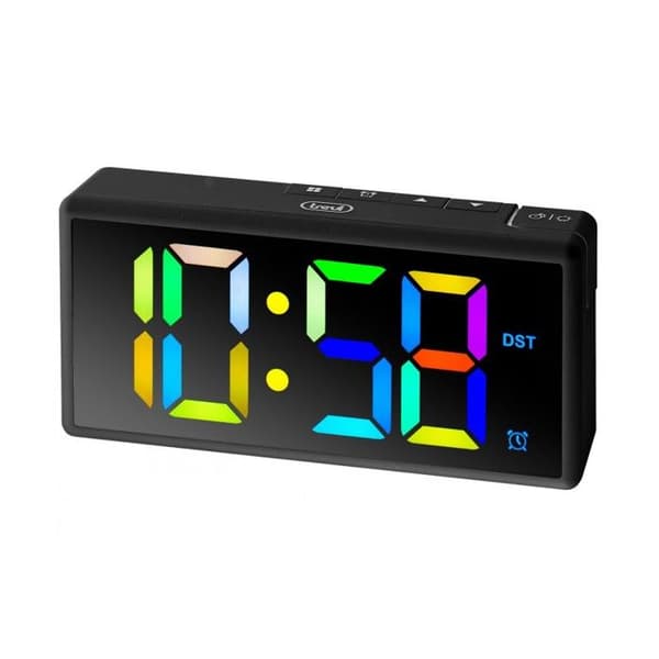 Digital väckarklocka - TREVI - EC 886 - Stor flerfärgad skärm - Spegelfinish