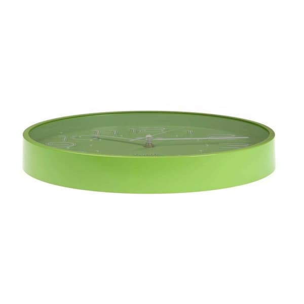 Veggklokke Versa Grønn Plast 3,7 x 30 x 30 cm