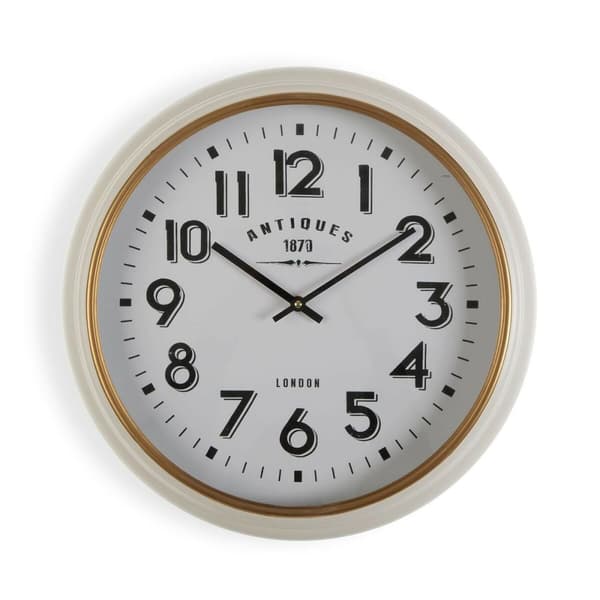 Väggklocka Versa Antiques Vit Trä MDF Trä MDF/Metall 5,8 x 42 cm