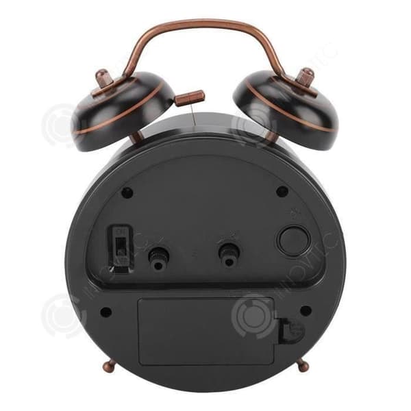 INN® Mekanisk väckarklocka Gammaldags dubbelklocknål Pendelklocka Lättvikt Tyst sängbordsdekor Vindande Retro Classic