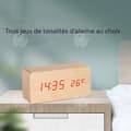 Miniatyrbild 3 av 4: INN Digital väckarklocka 3 hastighetsinställning med 3 grupper alarm väckningsminne, röststyrning, temperatur, kalenderfunktion