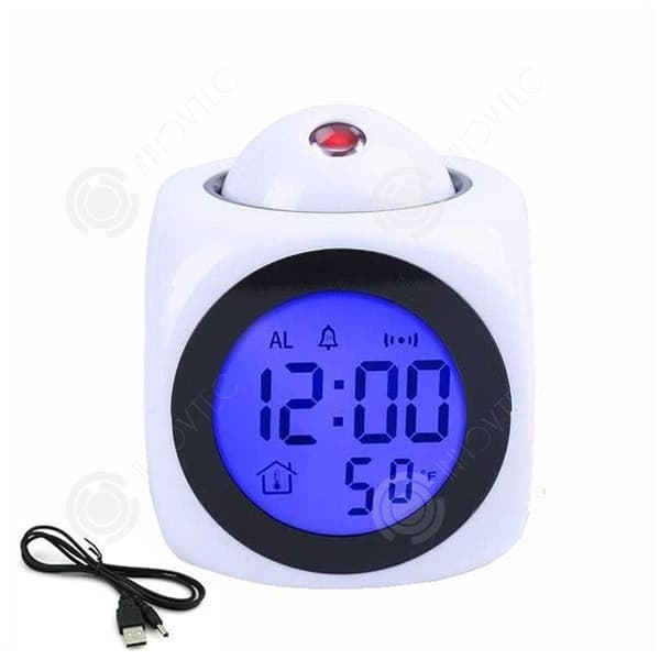 Sovande projektion - INNOVTEC - Digital väckarklocka - Temperaturdisplay - USB-laddning - Snooze-funktion