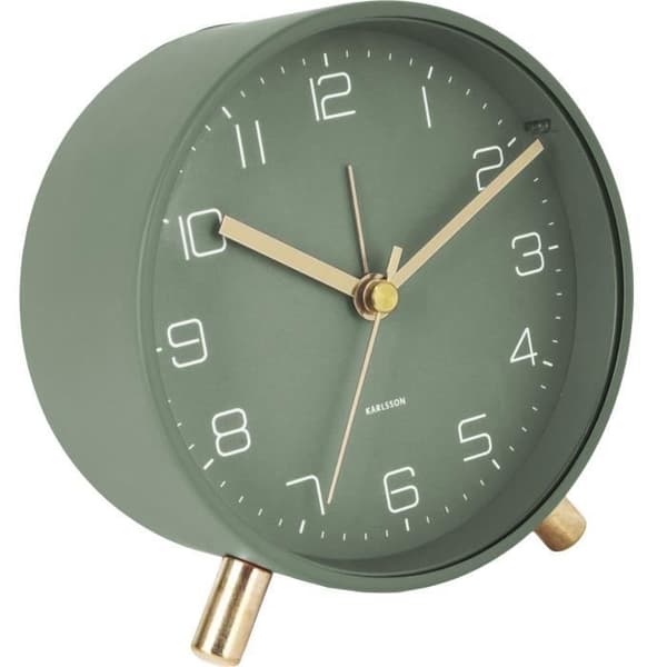 Matte metal väckarklocka Lofty Grön
