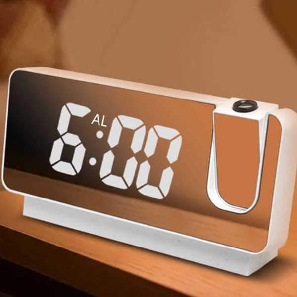 TD® Väckarklocka 18,5*3,5*9,2cm Tre lägen Tidsprojektion