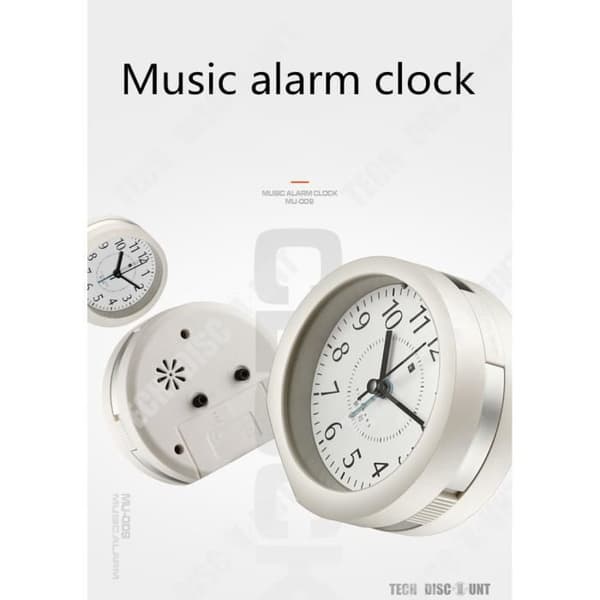 TD® silver väckarklocka soffbord larm dekoration interiör sovrum solid effektiv enkel användning anti fördröjning