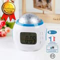 Miniatyrbild 1 av 4: INN® Projektor Radio Väckarklocka LED LCD Alarm Musik Termometer Jul Stjärnhimmel LED Väckarklocka för barn
