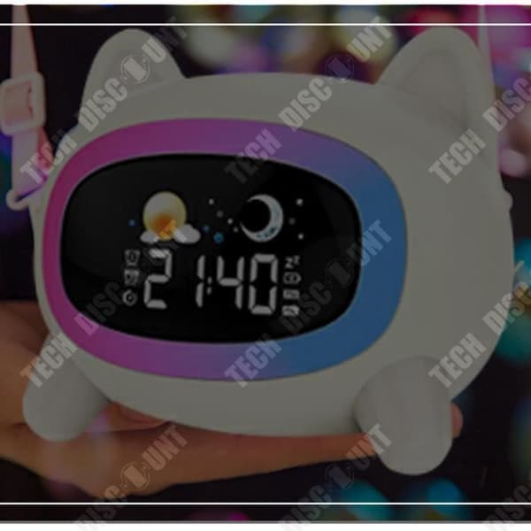 TD® Smart Laddningsväckarklocka Creative Cartoon Sovträningsklocka Barnrum Desktopväckarklocka ljus