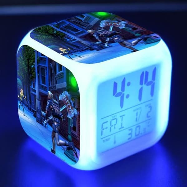 1 ST Fortnite LED färgskiftande tecknad väckarklocka Leksaker Julklapp för barn stil 50